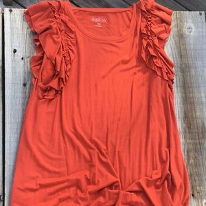 a:glow Frilly Sleeve Tank Top